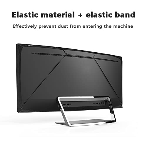 Indoor TV dust cover, elasticity soft cloth adaptive screen size 40/41/42/43/44/45 inches protective cover black, suitable for most brands of monitors (40-45 inches)