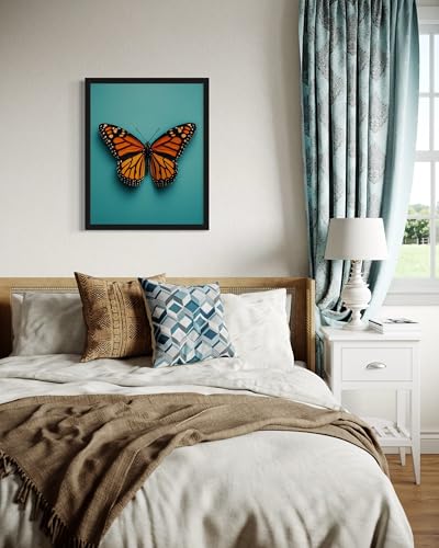 Butterfly Wall Art Print Poster, Insect Posters Prints Enntomological Painting Artwork 221 (Butterfly, 18 x 24 inches, Unframed) - color: Butterfly, size: 24"L x 18"W