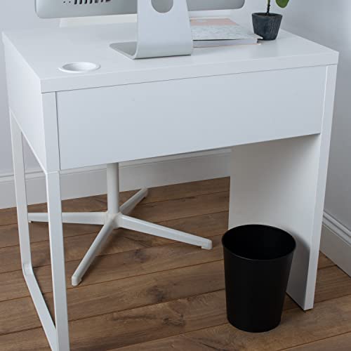Bath Bliss 5 Liter Small Wastebasket | 2 Pack | Round Open Top | Trash Can | Bathroom | Bedroom | Kitchen | Office | Dorm | Disposal Waste Bin | Garbage | Matte Black - color: Black, size: 2 Pack