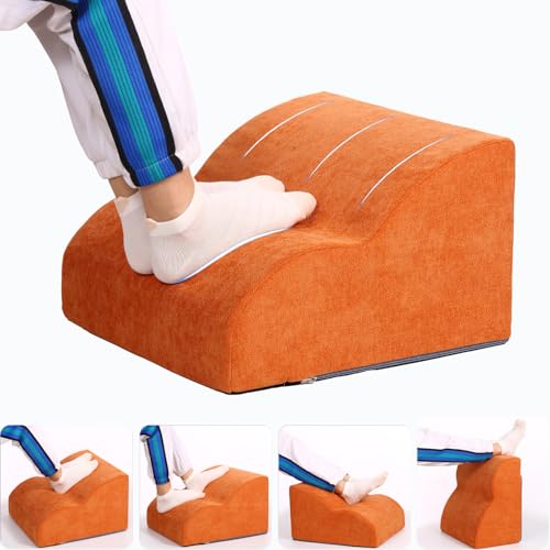 Foot Rest for Under Desk at Work.Multifunctional 3-Tier Foot Stool,with Washable Footrest.for Under Desk,Office Chair Gaming Chair & Sofa,Leg Elevation Pillow,Supports Posture (Orange) - color: Orange