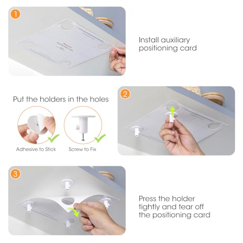 AIEVE 4 Pack Stand Mixer Attachment Holders Compatible with Kitchenaid Mixer Accessories,Flex Edge Beater, Flat Beater, Dough Hooks and Wire Whip Organizer