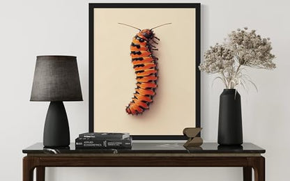Caterpillar Wall Art Print Poster, Insect Posters Prints Enntomological Painting Artwork 221 (Caterpillar, 18 x 24 inches, Unframed) - color: Caterpillar, size: 24"L x 18"W