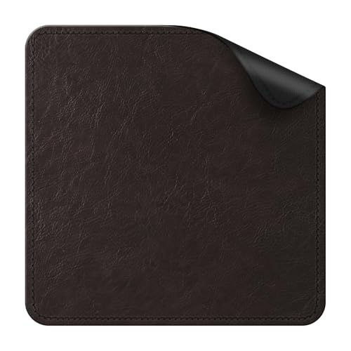 Imitation Crazy Horse Leather Desk Mat - Waterproof Desk Pad - Ideal for Large Mouse Pad and Desk Mats on Top of Desks (deep Coffe+Black, 11"*8") - color: Deep Coffe+black, size: 11" x 8"