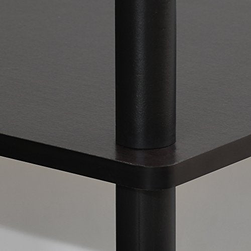Furinno Turn-N-Tube No Tools 3D 3-Tier Entertainment TV Stand up to 50 inch TV, Round Tubes, Walnut - color: Walnut, size: 50 inch