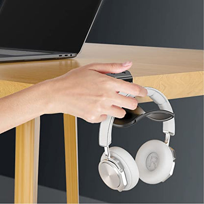 2-Pack Never Fall Headphone Hooks Hanger Wall Mount, Headset Holder Stand for Universal Gaming Headset Airpods Max Sony Bose Beats, Strong Adhesive by Screws - color: Black Z(2 Pack)
