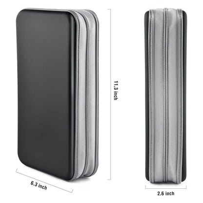 DVD Case, CD Case Holder Wallet Binder 96 Capacity CD/DVD Cases Storage Holder Binder Organizer Wallet Book for Car Home Travel (Black) - color: Black