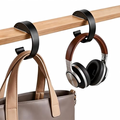 2 PCS Purse Hanger for Table, C Shape Handbag Hook for Desk | Heavy Duty Alloy Purse Holder Clip, Non-Slip Portable Bag Hook for Office, Restaurant, Cafe Use