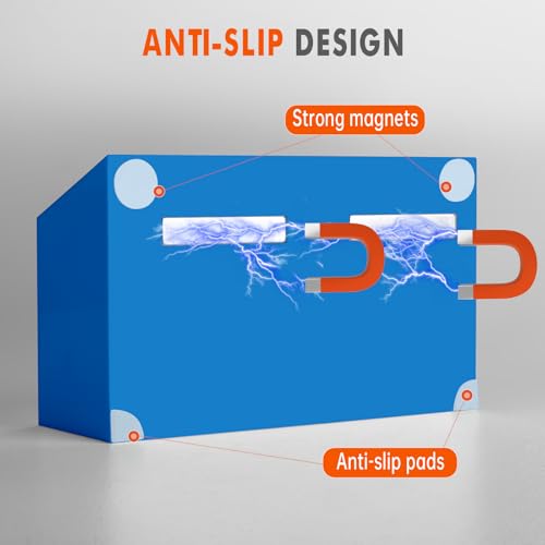 BEYGORM Magnetic Dry Erase Marker Holder for Whiteboard,Non-slip Acrylic Magnet Pen Holder for Fridge Refrigerator,Locker Organizer for Work,Locker Accessories,Pencil Cup for Desk(Blue) - color: Blue