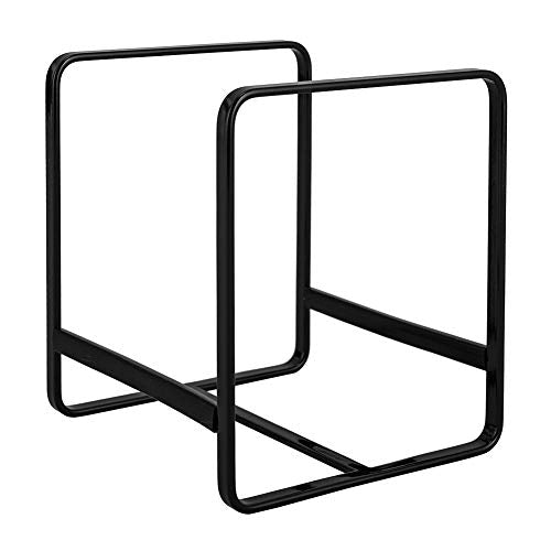 YAMAZAKI Home Dish Organizer - Storage Rack for Kitchen Cabinets - color: Black, size: Small