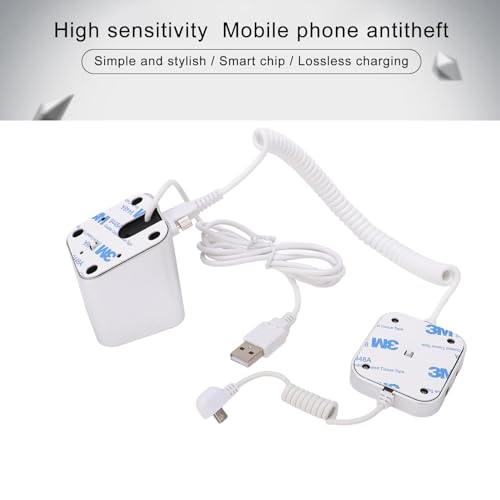 Display Stand, Anti Theft Cell Phone Display Stand,Greater Than Or Equal to 100dB Security Alarm, Fast Charging Infrared Remote Control Unlock for Exhibition(for Android Port, Without claw)