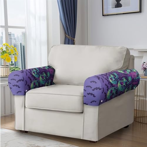 Sofa Headrest Armrest Cover Set Non Slip Sofa Chair Protector Washable Scratch Resistant Headrest Cover Seater Headrests Slipcovers with Fixing Nails Furniture Protector Newspaper - color: Newspaper