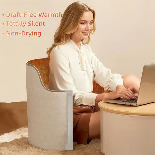 Under Desk Heater, 150W Quiet Foot Warmers for Feet with Detachable Foot Heating Pad, Graphene Radiant Heat Panel with Thermostat & Timer, Portable Energy-Saving for Office Home chochoyah - color: Grey Cylindrical