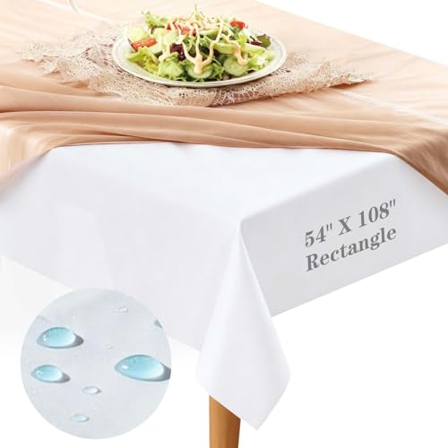 Table Pad Protector with Flannel Backing Cut to Fit Waterproof Heat Resistant Heavy-Duty Reusable Table Cloth 54" x 108" Rectangle Vinyl Table Padding Under Tablecloth - size: 108" x 54" (Rectangular)