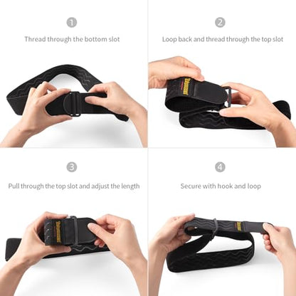 Trilancer Elastic Cinch Straps with Anti-Slip Strips, 24 "x 2" (4 Pack) Multipurpose Hook and Loop Bundling Straps for Hose, Cords, Bike, Luggage, Camping, Yoga Mats - size: 24"(4 pcs)