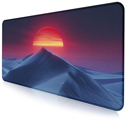 Mountain Top Scenery Mouse Pad Sunset Mountain Computer Decorative Desk Pad | Large Extended Mouse Pad; Full Desk Coverage; Waterproof Coating; Stable Anti-Slide Base For Gaming, Office, Study Daily Use - color: Beautiful Mountain Peaks