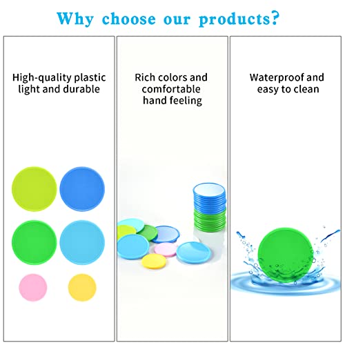 DLUGOPIS 100 Pcs 1 Inch Dry Erase Tokens Game Tokens Set Dry Erase with A Storage Box and 4 Wipes Reusable Game Discs for Tabletop Games DIY Plastic Counters Chips 1Inch and 1.5 Inch - size: 1 Inch and 1.5 Inch