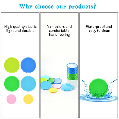 DLUGOPIS 100 Pcs 1 Inch Dry Erase Tokens Game Tokens Set Dry Erase with A Storage Box and 4 Wipes Reusable Game Discs for Tabletop Games DIY Plastic Counters Chips 1Inch and 1.5 Inch - size: 1 Inch and 1.5 Inch