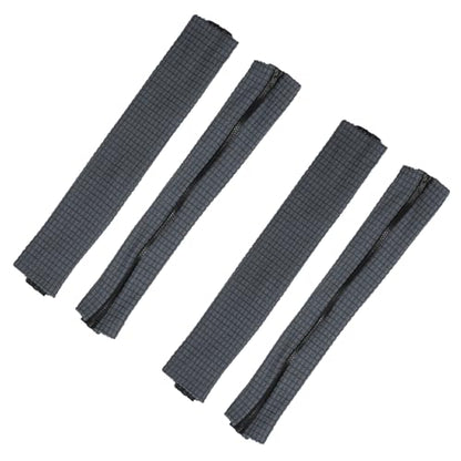 PATIKIL 18x4.3 in Office Chair Armrest Covers, 2 Pair Office Chair Arm Covers Long Computer Chairs Arm Rest Cover with Zipper Removable Rest Slipcover Hand Rest Protector, Dark Gray - color: Dark Gray, size: 18"