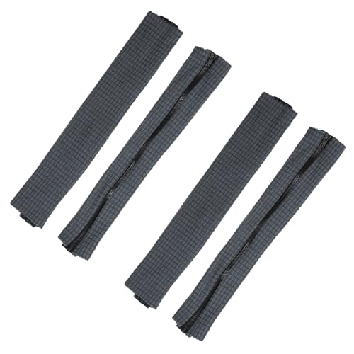 PATIKIL 22x4.3 in Office Chair Armrest Covers, 2 Pair Office Chair Arm Covers Long Computer Chairs Arm Rest Cover with Zipper Removable Rest Slipcover Hand Rest Protector, Dark Gray - color: Dark Gray, size: 22"