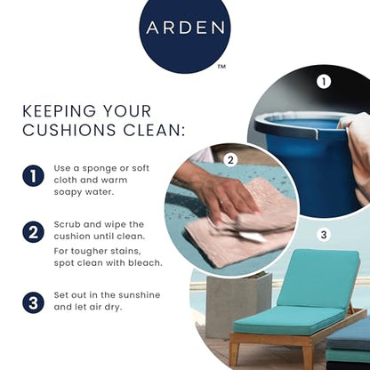 Arden Outdoor Midback Chair Cushion, 18 x 16.5, Water Repellent, Fade Resistant 18 x 16.5, Alana Tile - color: Alana Tile