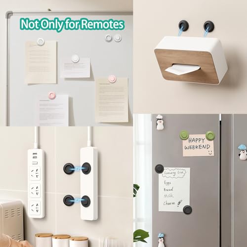 Magnetic Remote Control Holder Wall Mount, 5 Pack TV Remote Holder Wall Mount, Silicone Remote Organizer Magnetic Remote Holder for Bed, TV, Ceiling Fan and Air Conditioner (Black) - color: Black