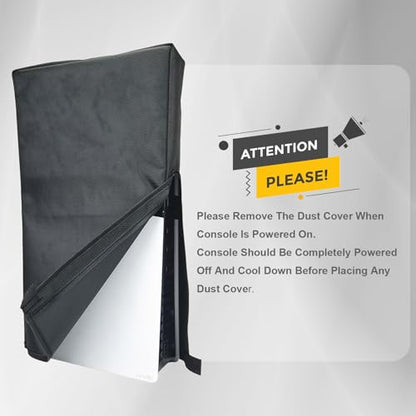 Dust Cover for PS5 Pro Console. EMiEN Oxford Fabric Anti-Scratch Waterproof Dust Guard with Back Cable Port Compatible with Sony PlayStation 5 Pro Digital & Disk Version