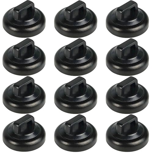 Magnet Zip Tie Mount Magnetic Zip Ties Mount Clips Base Holder Strong Multipurpose Wire Cable Holder Mount Wire Clips Management for Home Office Marine Electrical Wiring (Black, 12 Piece) - size: 12 Piece