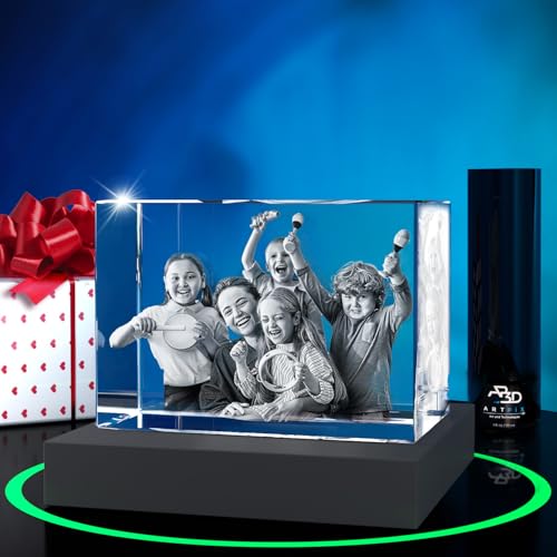 ArtPix 3D Premium Crystal Photo, Personalized Gifts for Women, Wife, Mom, Her, Him, Men, Great Customized Gift With Your Own Photo - Anniversary, Wedding, Birthday - Custom Glass 3D Laser Etched Picture Frame - size: XXL Premium, style: Landscape