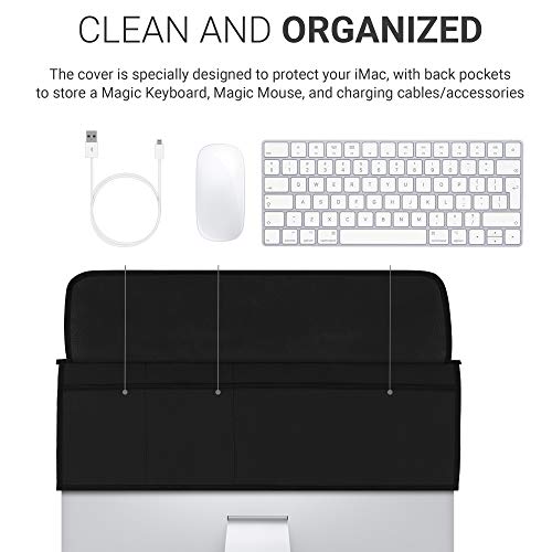 kwmobile Cover Compatible with Apple iMac 27" / iMac Pro 27" - 4-in-1 Case for Monitor and Accessories - Black