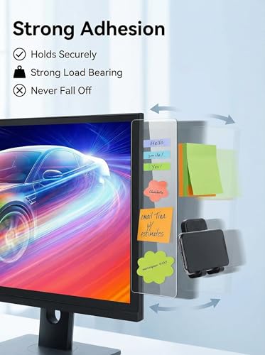 2-Pack Computer Monitor Memo Board, Office Desk Accessories, Sticky Note Holder, Supplies for Women and Men, Sticky Note Holder Home Desktop Decor