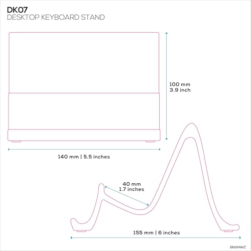 Desktop Keyboard Stand Holder - Minimal, Modern Wave Design for Display & Safe Storage for All Gaming, Home & Office Keyboards