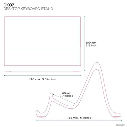 Desktop Keyboard Stand Holder - Minimal, Modern Wave Design for Display & Safe Storage for All Gaming, Home & Office Keyboards