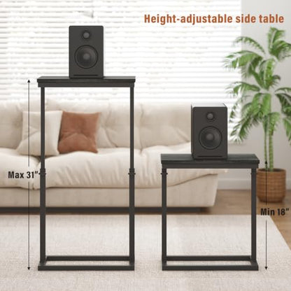 TUTOTAK End Table, Side Table, Tall Couch Table, Sofa Table, Living Room, Bedroom,Grey TB01BY083P - color: Grey, size: 1 Pack, style: Large