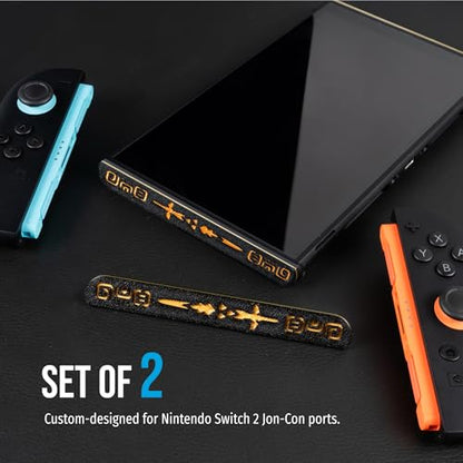 JoyCon Magnetic Dust Cover Compatible With Nintendo Switch 2 – Protective Port Covers, Dust Guard (Set of 2) (Sword) - color: Sword
