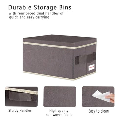 CD/DVD storage box Universal, stackable CD/DVD organizer with lid, Blu-ray disc media holder, video game disk, album, 4Pack can hold 180cd / 80dvd Brown - size: 4pack Brown