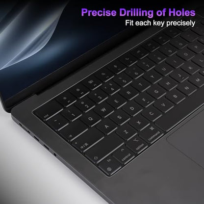 MOSISO 2 PCS Keyboard Cover, Keyboard Protector Compatible with MacBook Neo 13 inch 2026 A18 Pro, Compatible with MacBook Air 15/Air 13.6 M5 M4 M3 M2/ Pro 14/Pro 16 M5/M4/M3/M2/M1/, Translucent Tinted - color: Translucent Tinted