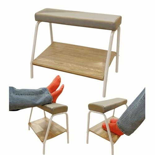 Double Step Footrest Under Desk Versatile Foot Stool Ottoman for Comfortable Desk Work Office Life (White) - color: White