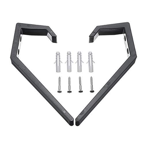 2PCS Helmet Holders Plastic Hanging Hooks Wall Mounted Hangers Hat Glove Bag Shoe Clothes Rack-Black - color: Black