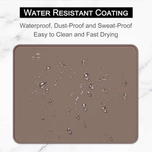 Hsurbtra Mouse Pad, Premium-Textured Square Mousepad 10.2 x 8.3 Inch, Stitched Edge Anti-Slip Waterproof Rubber Pretty Cute Computer Mat for Office Gaming Laptop Women Kids Dark Brown - color: Dark Brown, size: Square Mousepad (10.2" x 8.3")