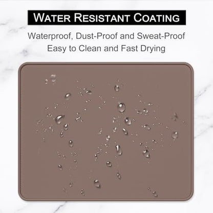 Hsurbtra Mouse Pad, Premium-Textured Square Mousepad 10.2 x 8.3 Inch, Stitched Edge Anti-Slip Waterproof Rubber Pretty Cute Computer Mat for Office Gaming Laptop Women Kids Dark Brown - color: Dark Brown, size: Square Mousepad (10.2" x 8.3")