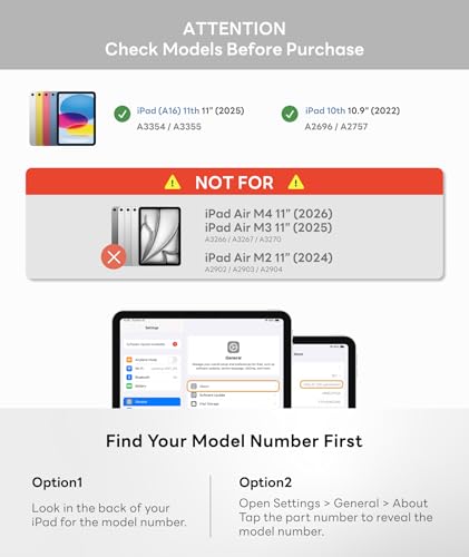 EIP Magnetix Keyboard Case for iPad (A16) 11th/10th Generation (2025/2022), with Patented Stylus Shortcuts, Protective, Adjustable Hinge Stand, Detachable Case, 7 Color Backlight-White - color: White, size: iPad 11(A16)/10th
