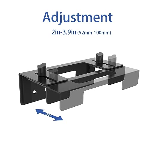 Monzlteck Adjustable Wall and Under Desk Mount Bracket for Gaming Consoles（Xbox 360,ONE,PS5 Slim,PS4,PS3, DVD Players,Cable Box, PC and More, Mounting Template Include