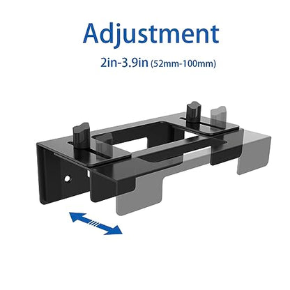 Monzlteck Adjustable Wall and Under Desk Mount Bracket for Gaming Consoles（Xbox 360,ONE,PS5 Slim,PS4,PS3, DVD Players,Cable Box, PC and More, Mounting Template Include