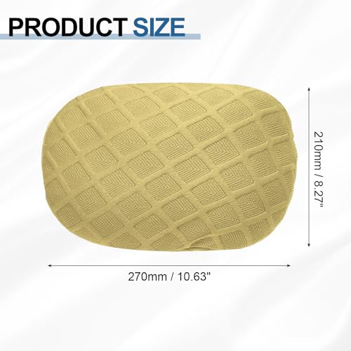 uxcell Office Chair Pillow Cover, Office Chair Headrest Attachment Mesh Removable Headrest Protector for Home Desk Computer Chairs, Beige - color: Beige