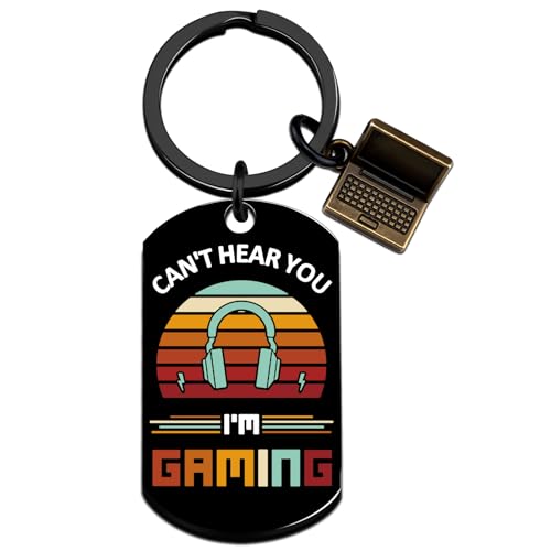 Video Game Keychain for Men Gaming Gift for Game Lovers Birthday Gifts for Boyfriend Cool Gaming Player Gifts for Teenager Husband Funny Gift for Teen Boys