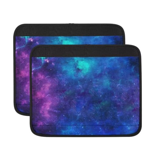Wheelchair Armrest Pads Galaxy Print Office Chair Arm Covers Machine Washable Wheelchair Accessories 2 Piece Arm Rest Padded Cover for Office Transport Chair 13 inch - color: Galaxy