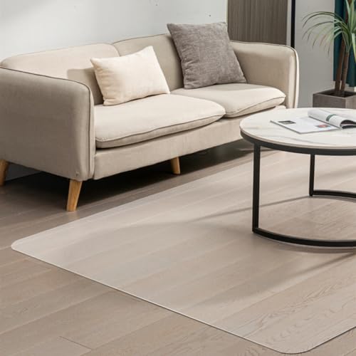 Azadx Office Chair Mat for Hardwood Floor, 57"x84" Clear Desk Chair Mat for Hardwood Floor Large Protector Floor Mat for Dining Room, Easy Glide Rolling Plastic Floor Mat, Chair Mats for Living Room - size: 57 x 84'' Rectangle