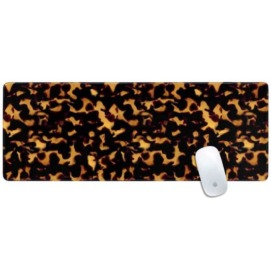 Skinit Large Gaming Mouse Pad - Tortoise Shell Design with Stitched Edges, Waterproof, Non-Slip Rubber Base, Desk Mat for Keyboard & Mouse, 31.5" x 11.8" inches - color: Black - PTTRNS04, size: 31.5" x 11.8"