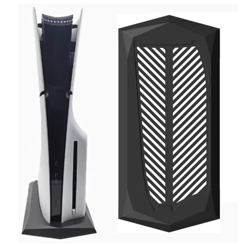 Vertical Stand for PS5 Slim Disc Edition Console with Built-in Cooling Vents and Non-Slip Feet, Not for PS5/PS5 Pro (Black)