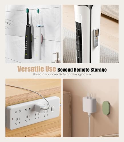 4 Pack Magnetic Remote Control Holder Wall Mount, 2025 Upgraded Smaller & Stronger Magnetic Silicone Remote Control Organizer TV Remote Charger Holder Caddy Back of TV (Multi) - color: Multi, size: 4 Pack